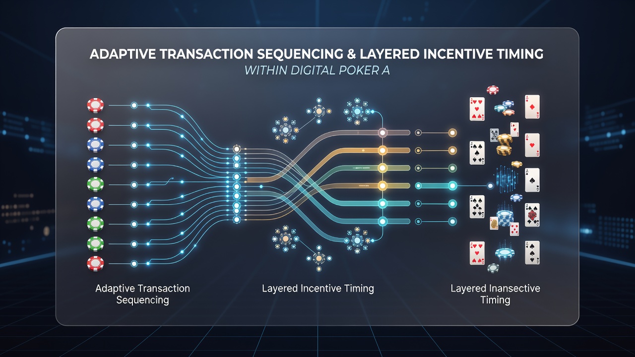 Analytics dashboard displaying transaction sequence adjustments and incentive activation timelines for poker tables