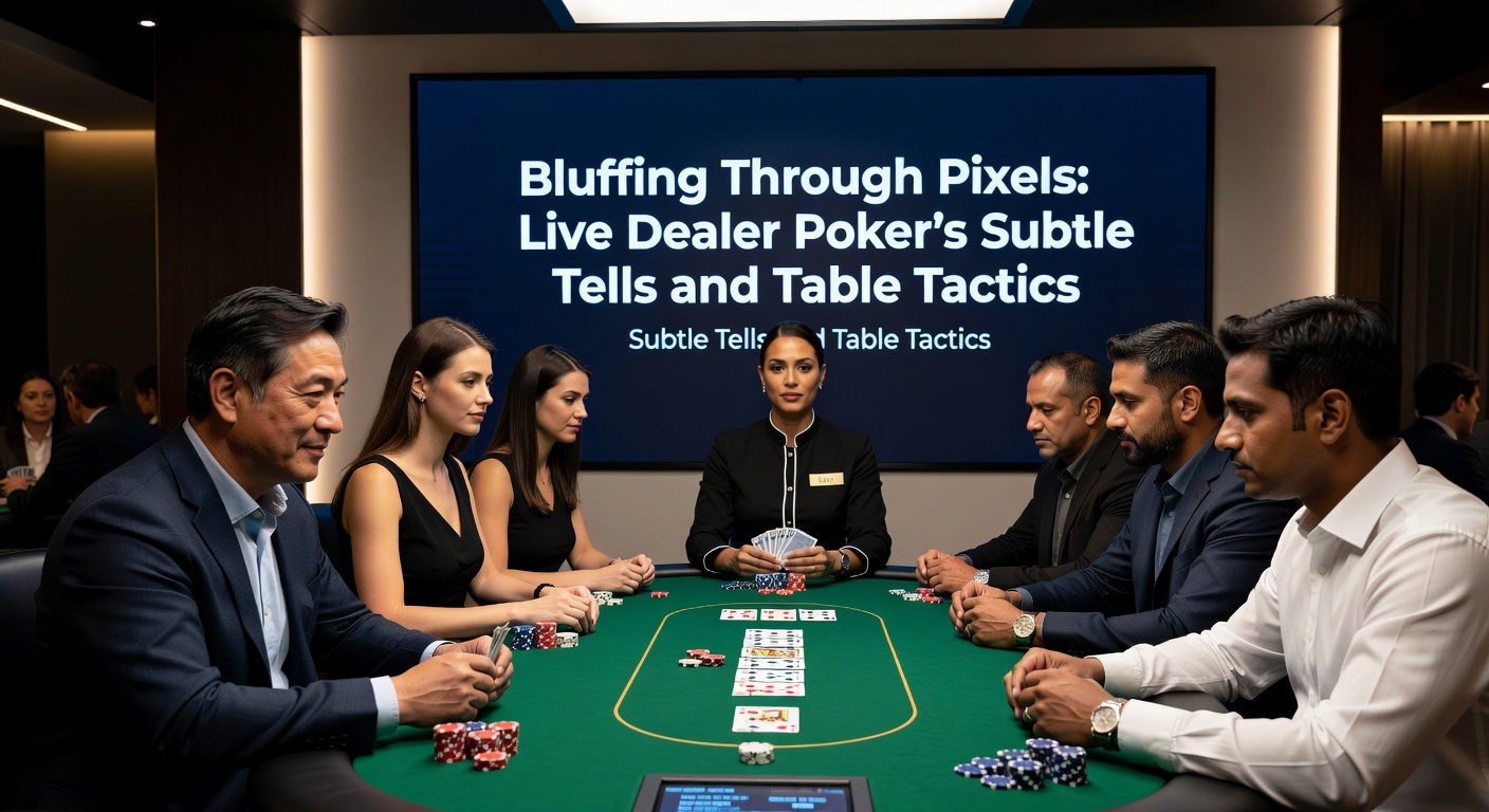 A vibrant live dealer poker table streamed in high definition, with cards flying across the felt and player avatars betting in real time