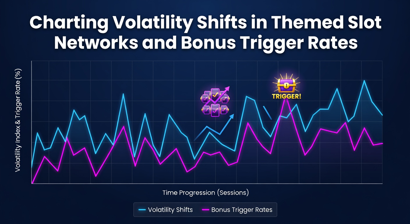 Detailed chart displaying volatility patterns across multiple themed slot networks with bonus frequency overlays